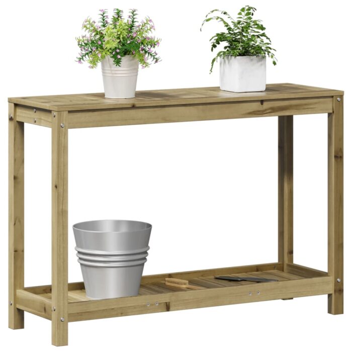 Table de rempotage avec étagère 108x35x75 cm bois pin imprégné – Image 2