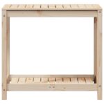 Table de rempotage avec étagère 82,5x50x75cm bois massif de pin – Image 3