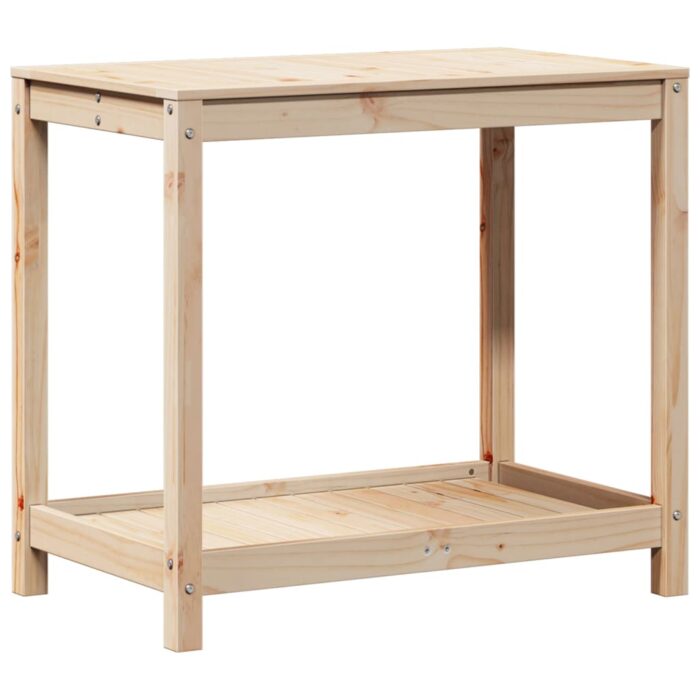 Table de rempotage avec étagère 82,5x50x75cm bois massif de pin – Image 5