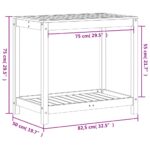 Table de rempotage avec étagère 82,5x50x75cm bois massif de pin – Image 8