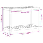 Table de rempotage avec étagère 108x50x75 cm bois massif de pin – Image 8