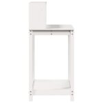 Table de rempotage avec étagères blanc bois massif de pin – Image 4
