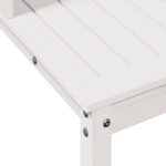 Table de rempotage avec étagères blanc bois massif de pin – Image 6