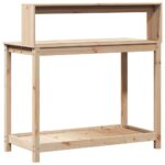 Table de rempotage et étagères 108x50x109,5 cm bois massif pin – Image 5