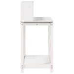 Table de rempotage avec étagères blanc bois massif de pin – Image 4