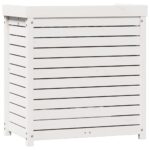 Table de rempotage avec étagères blanc bois massif de pin – Image 5