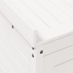 Table de rempotage avec étagères blanc bois massif de pin – Image 6