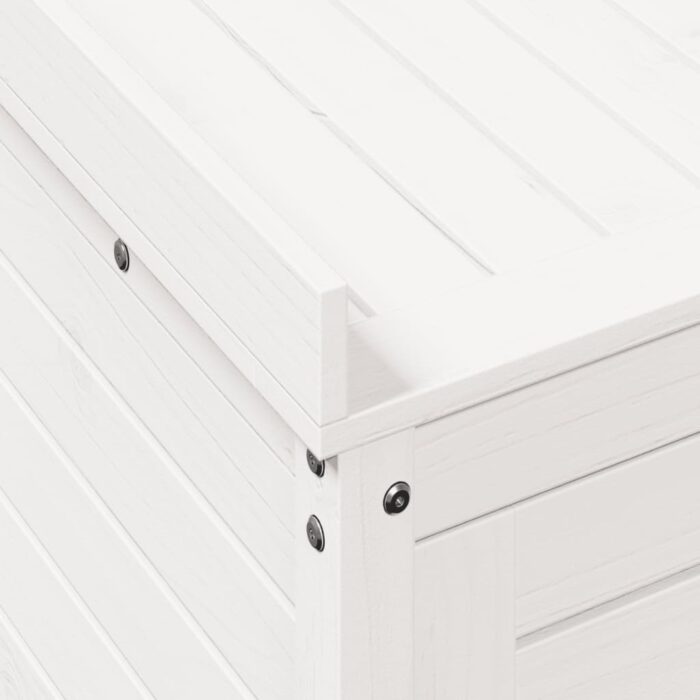 Table de rempotage avec étagères blanc bois massif de pin – Image 6