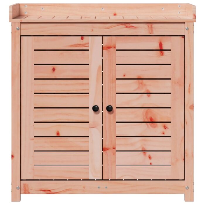 Table de rempotage avec étagères bois massif de douglas – Image 3