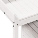 Table de rempotage avec étagères blanc bois massif de pin – Image 6