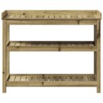 Table de rempotage avec étagères 108x45x86,5 cm bois massif pin – Image 3