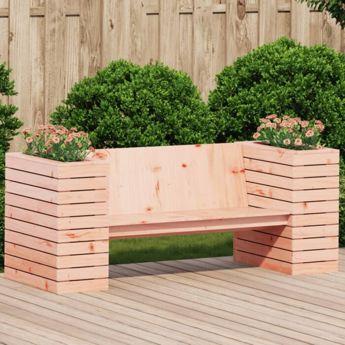Banc avec jardinières 167,5x60x65 cm bois massif de douglas – Image 1