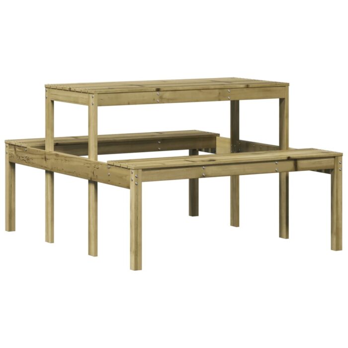Table de pique-nique 110x134x75 cm bois de pin imprégné – Image 4