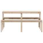 Table de pique-nique 160x134x75 cm bois massif de pin – Image 2