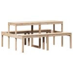 Table de pique-nique 160x134x75 cm bois massif de pin – Image 4