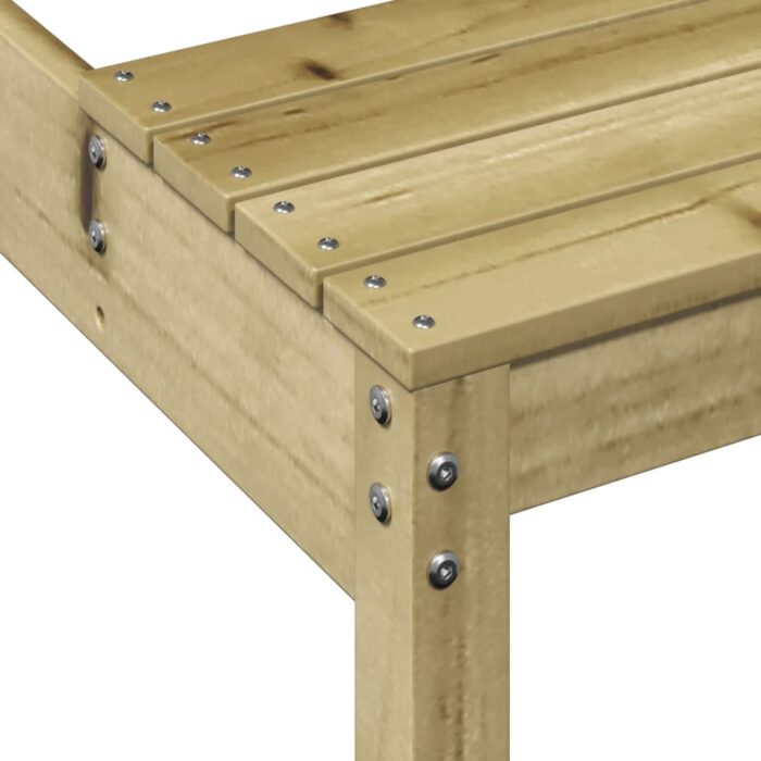 Table de pique-nique 160x134x75 cm bois de pin imprégné – Image 5