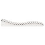 Chaise longue blanc 205x60x31,5 cm bois massif de pin – Image 3