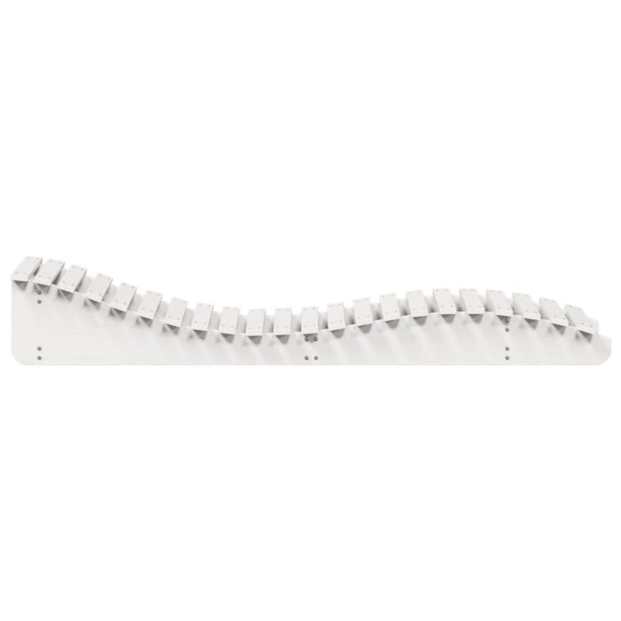 Chaise longue blanc 205x60x31,5 cm bois massif de pin – Image 3
