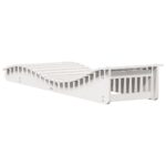 Chaise longue blanc 205x60x31,5 cm bois massif de pin – Image 4