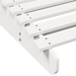 Chaise longue blanc 205x60x31,5 cm bois massif de pin – Image 5