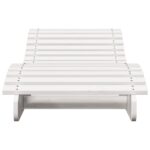 Chaises longues lot de 2 blanc 205x60x31,5cm bois massif de pin – Image 3