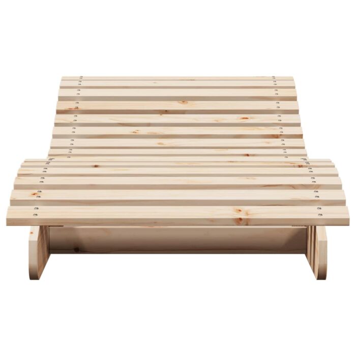 Chaise longue 205x70x31,5 cm bois massif de pin – Image 2