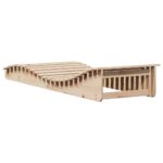 Chaise longue 205x70x31,5 cm bois massif de pin – Image 4