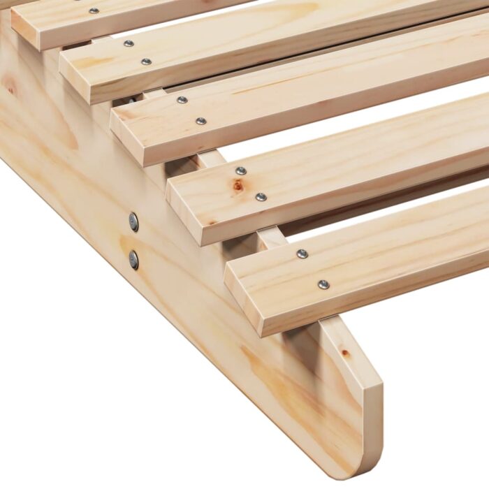 Chaise longue 205x70x31,5 cm bois massif de pin – Image 5