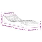 Chaise longue 205x70x31,5 cm bois massif de pin – Image 7