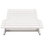 Chaise longue blanc 205x70x31,5 cm bois massif de pin – Image 2