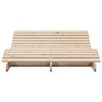 Chaise longue 205x110x31,5 cm bois massif de pin – Image 2