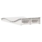 Chaise longue blanc 205x110x31,5 cm bois massif de pin – Image 4