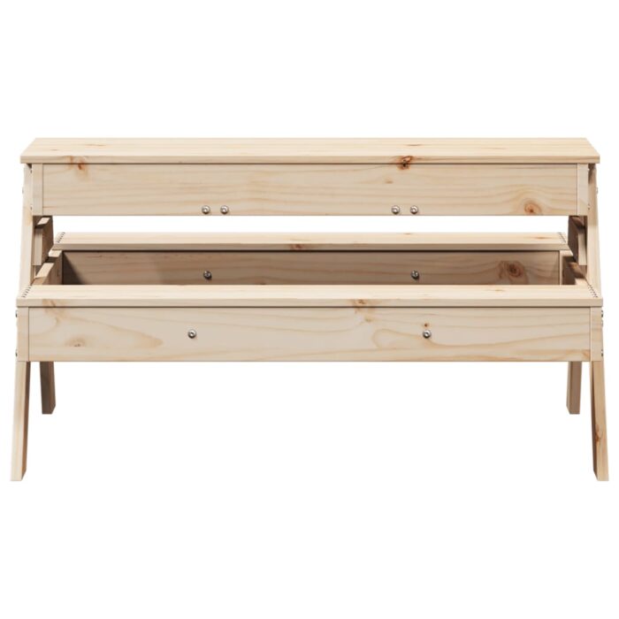 Table de pique-nique avec bac à sable pour enfants pin massif – Image 3