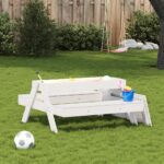 Table de pique-nique avec bac à sable pour enfants pin massif – Image 2