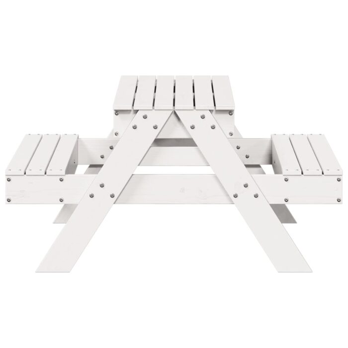 Table de pique-nique avec bac à sable pour enfants pin massif – Image 4