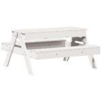 Table de pique-nique avec bac à sable pour enfants pin massif – Image 5