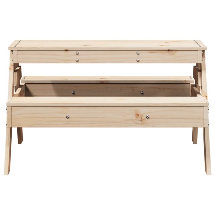 Table de pique-nique pour enfants 88x97x52cm bois massif de pin – Image 2