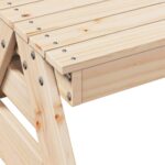 Table de pique-nique pour enfants 88x97x52cm bois massif de pin – Image 5