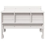 Table de pique-nique pour enfants blanc bois massif de pin – Image 2