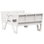 Table de pique-nique pour enfants blanc bois massif de pin – Image 4