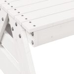 Table de pique-nique pour enfants blanc bois massif de pin – Image 5