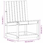 Salon de jardin 3 pcs bois massif de pin – Image 8