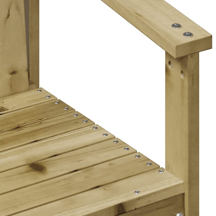 Salon de jardin 3 pcs bois de pin imprégné – Image 6