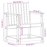 Salon de jardin 3 pcs bois de pin imprégné – Image 8