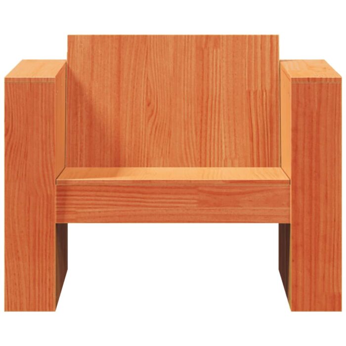 Canapé de jardin cire marron 79x60x62 cm bois de pin massif – Image 2