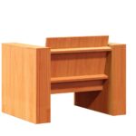 Canapé de jardin cire marron 79x60x62 cm bois de pin massif – Image 4