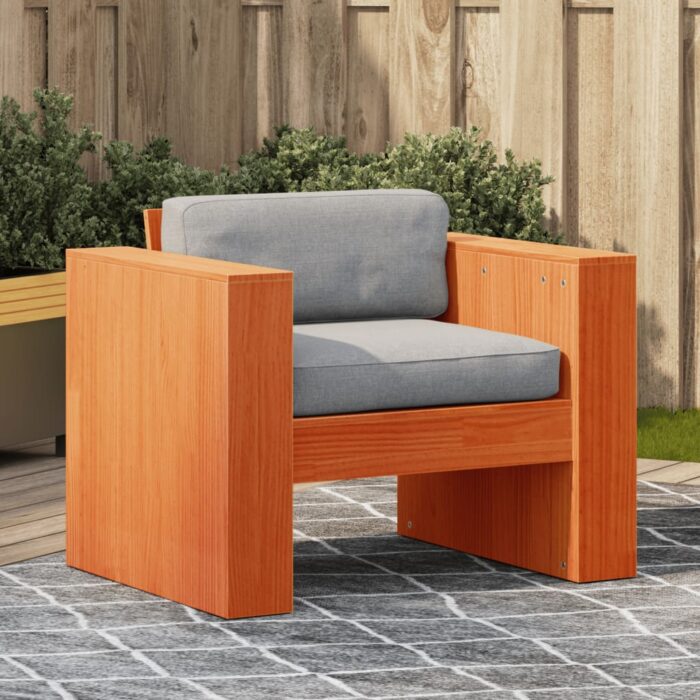 Canapé de jardin cire marron 79x60x62 cm bois de pin massif – Image 1