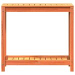 Table de rempotage avec étagère cire marron bois massif de pin – Image 3