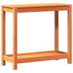 Table de rempotage avec étagère cire marron bois massif de pin – Image 5