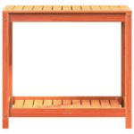 Table de rempotage avec étagère cire marron bois massif de pin – Image 3